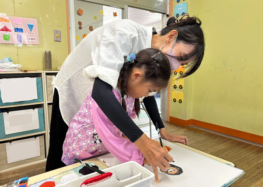 福岡市東区の幼稚園ツルタみとま幼稚園の絵画コース