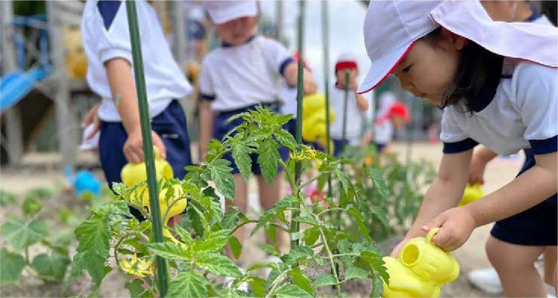 福岡市東区の幼稚園ツルタみとま幼稚園の自分の思いや感じたことをのびのびと表せるような環境